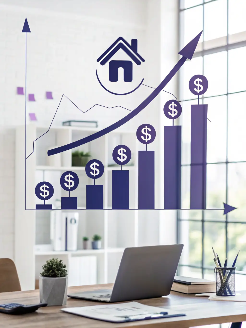 A graph or chart illustrating the increase in property value and rental income after implementing value-add strategies, demonstrating the financial impact of Fortitude Legacy Capital's approach.